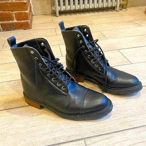 NICORA American Handmade Sinclair black leather lace-up boots